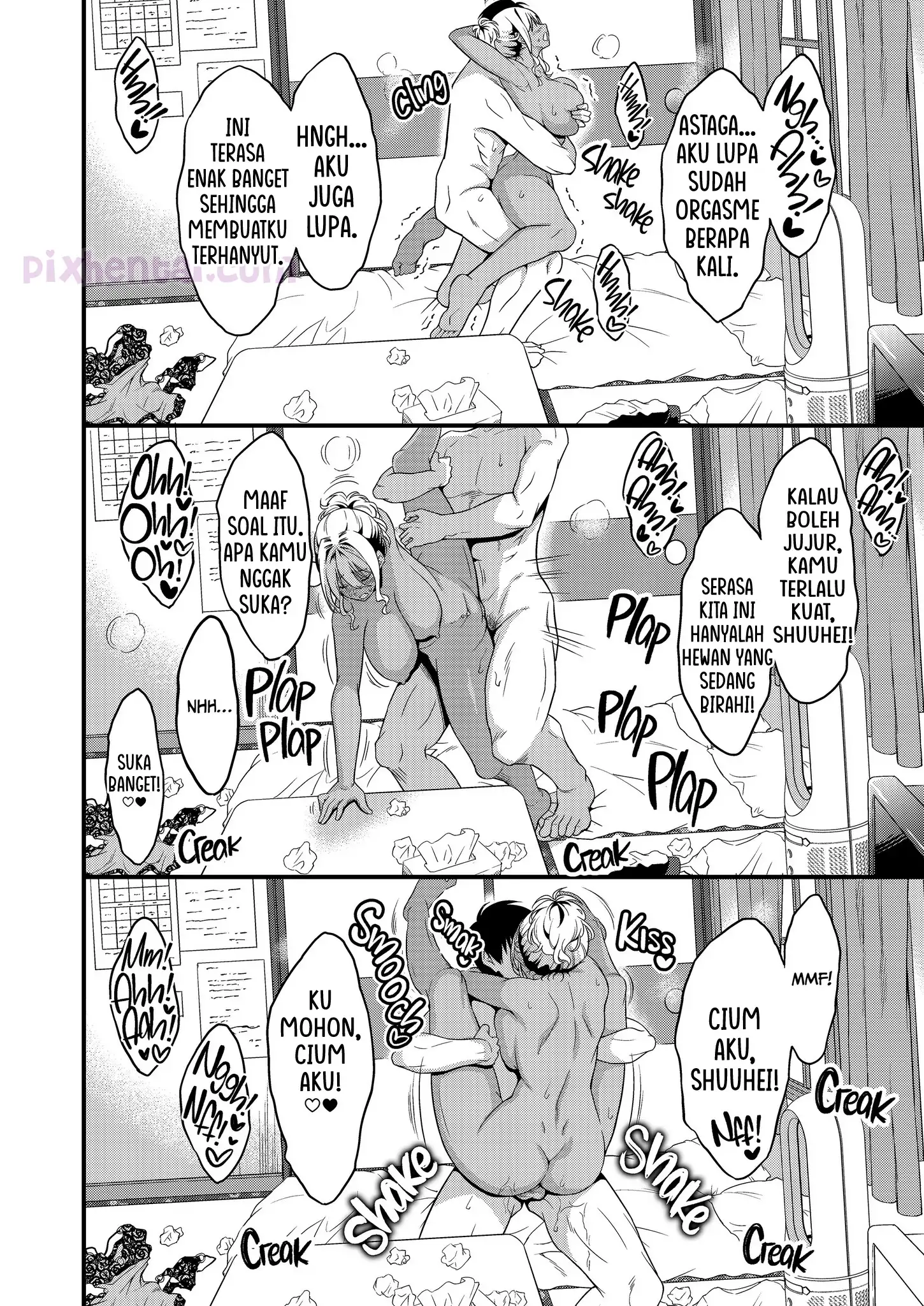 Komik hentai xxx manga sex bokep Yojouhan Ikken Apart de Komochi Dosukebe Rinjin to Asedaku Noukou na Otsukiai 49